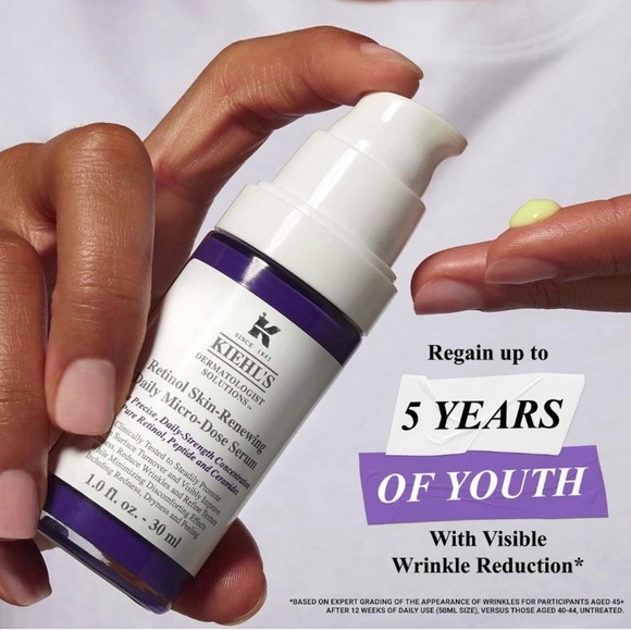 ONLY 1! Kiehl’s Micro-Dose Anti-Aging Retinol Serum Mini💧 NEW - Picture 4 of 11